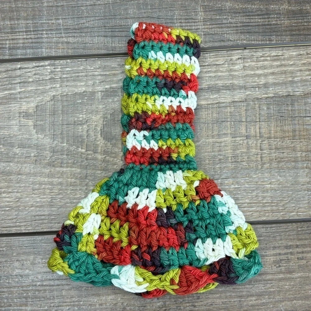 Kitchen Tea‎ Hand Towel Topper Holder Christmas Holiday Cotton Crochet by Seller